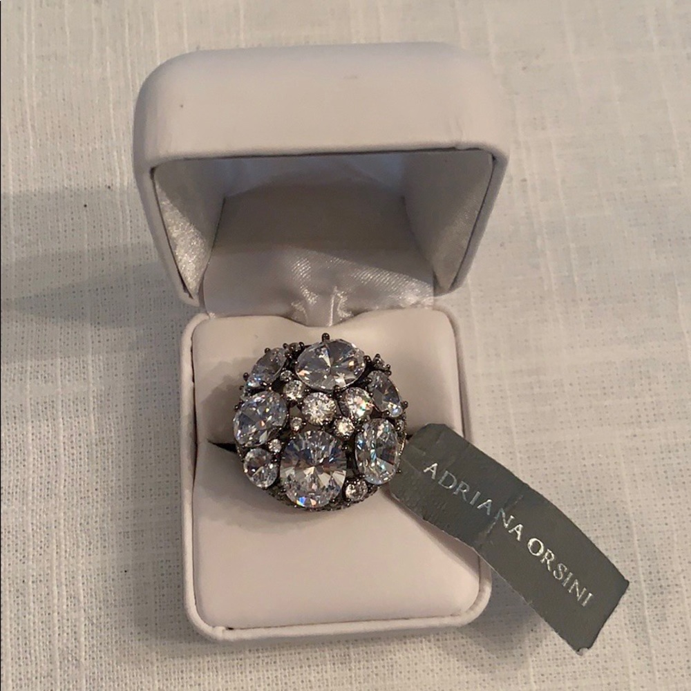 Stunning Adriana Orsini Cocktail Ring Size 7 NWT